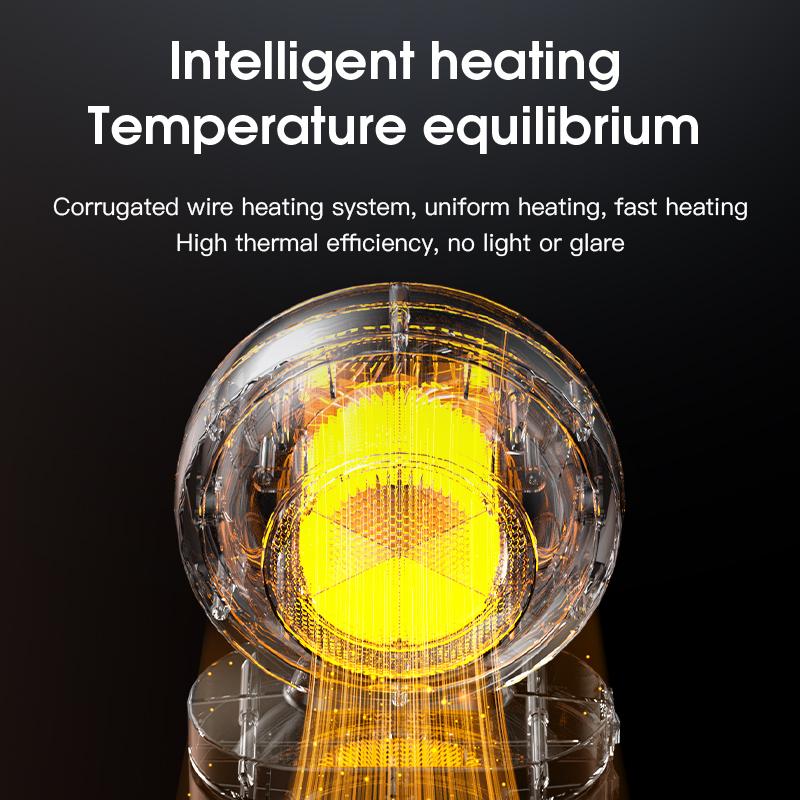 Oloey Small Portable Space Heater 200W & Above Indoor Electric Mini Table Heater with Overheat & Tipping Protection for Office Garage Home Various Settings Low Power Reliable