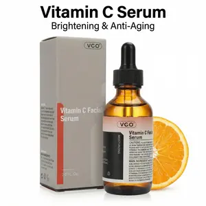 VGO Vitamin C Facial Serum, Daily Moisturizing & Hydrating Cosmetic Serum for Sensitive Skin, Gentle Lightweight Moisture Care with 3-O-Ethyl Ascorbic Acid & Hyaluronic Acid, Fragrance-Free, 36ml