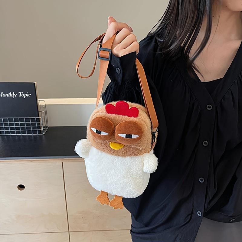Women's Adorable Cartoon Overworked Chicken Crossbody Bag - Cute