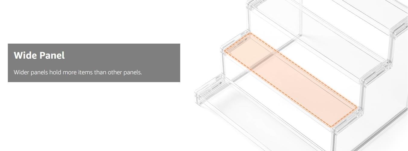 Lifewit 4 Tier Clear Display Stand for Perfume, Cologne, Fragrance, Skincare, Makeup, Cosmetics, Figures, Cupcake, Dessert Shelf Organiser