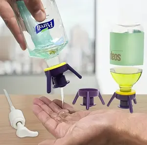 Bottle Emptying Caps - 3 Bottle Pack - Comes with Adapters for Any Screw Cap Size - Best Value Size Pack -Shark Tank Product