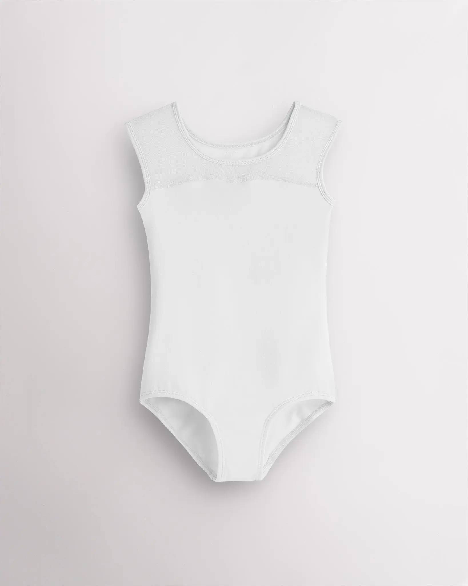 Girls' Sweetheart Cotton Stretch Fit Tank Leotard - Female Children's Dancewear with Mesh Insert, Breathable Sleeveless Ballerina Costume