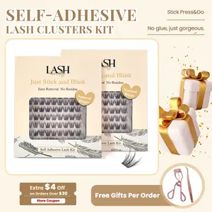 Lashterally Best Value Bundle 10-14mm Self-adhesive Glue-free Easy Removal No Dry Time Office Lady Ultra Thin Lightweight Comfortable False Lashes D Curl Tweezer-free Kit Makeup Eyelashes Flawless Application 24-Hour Secure Hold Cosmetic