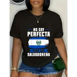 Official El Salvador Flag T-Shirt – 100% Cotton 'I'm Not Perfect But I'm Salvadoran'