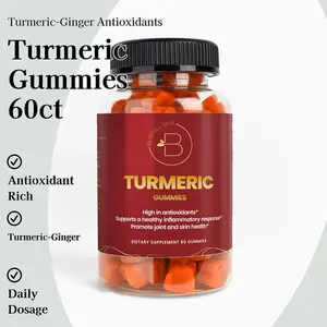 Blissful Skin Turmeric Gummies - 60 Count, Antioxidant Properties, Turmeric & Ginger Flavor, Dietary Supplement for Wellness - Vitamin, Healthcare