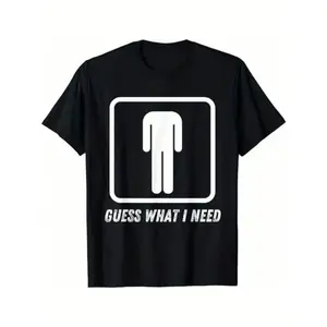 [] Men's Retro "Guess What I Need" Graphic  Crew Neck T-Shirt - Short Sleeve  Golf Gift T-Shirt For Men and Women,summervibes