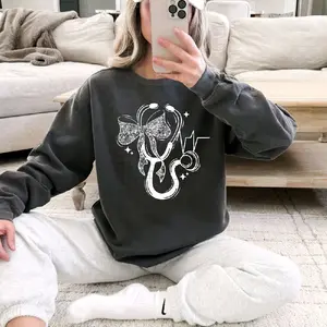 MEDICAL COQUETTE NURSE T-Shirt  or crewneck or hoodie- MEDICAL ASSISTANT HEALTHCARE WORKER ,TRENDY T SHIRT Comfort Colors  Womenswear Sweatshirts Casual Long Sleeve