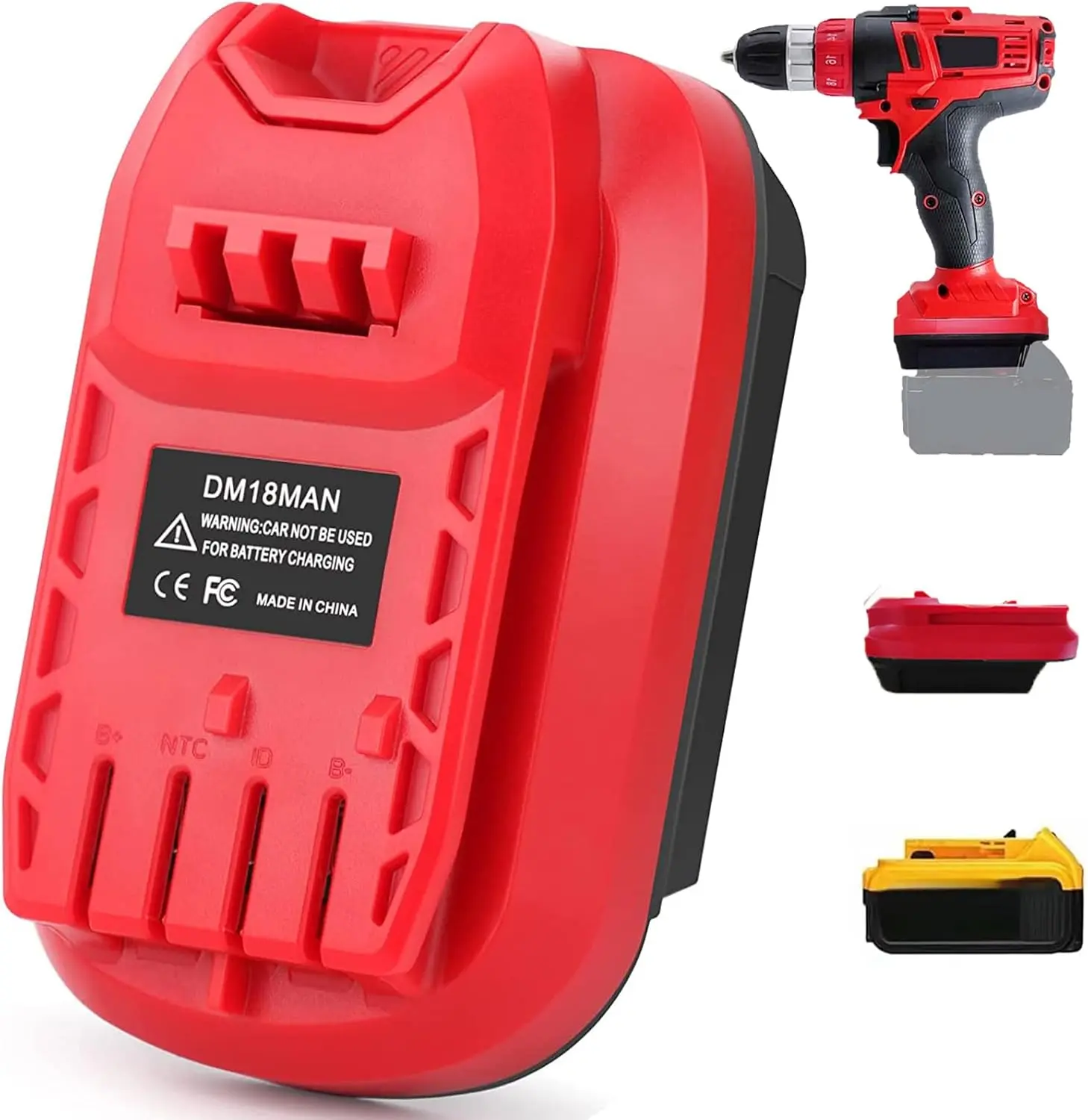 Adapter for Craftsman V20 Cordless Tools | Compatible with DeWalt MAX XR & Milwaukee M18 Lithium Battery Pack | High Quality ABS Material