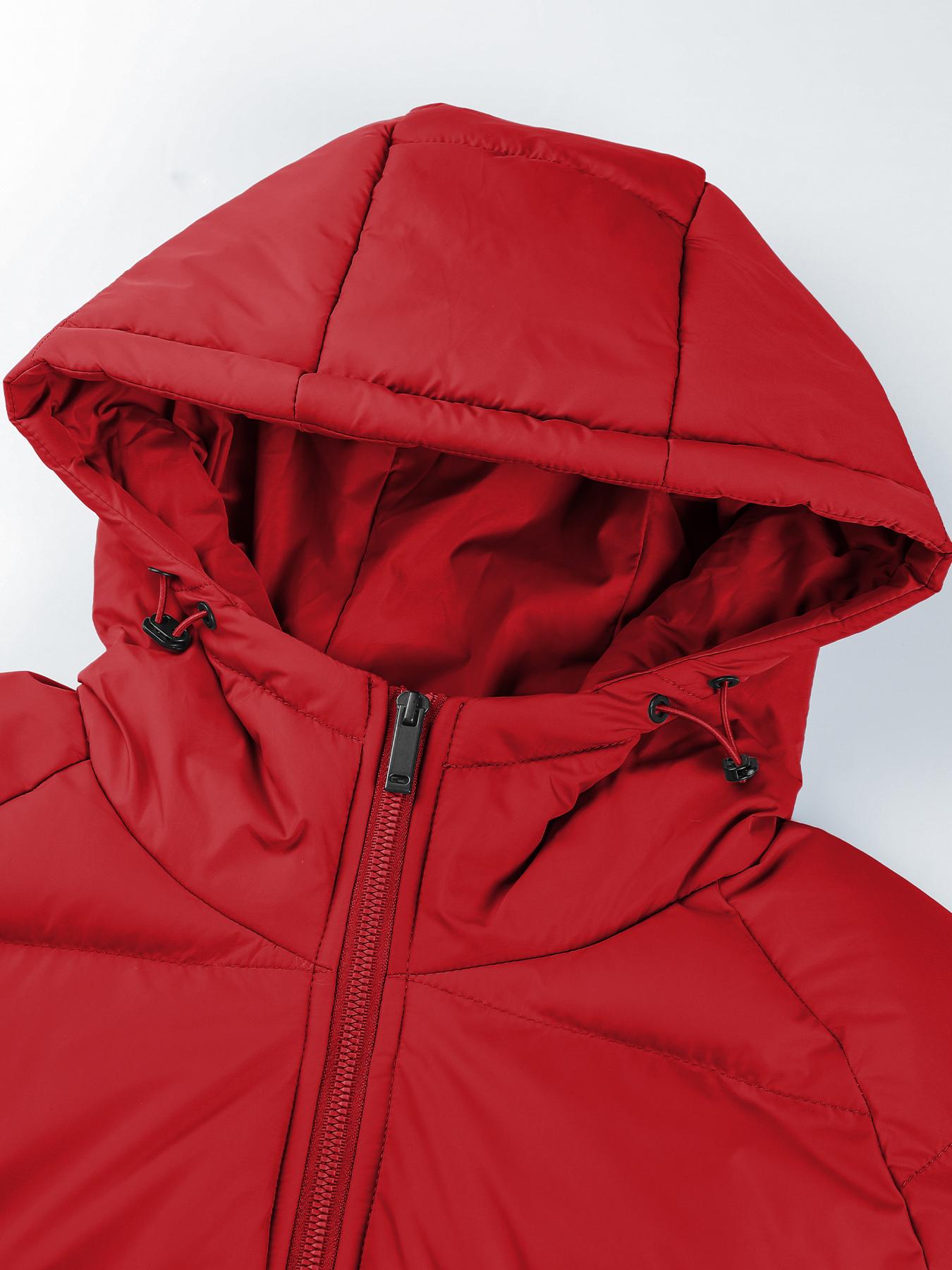 Winter Men's New Solid Color Hooded Quilted Cotton Jacket, Bread Coat Style, Urban Casual Design with Hood, Zipper Closure, Quilted Puffy Fit, Ribbed Cuff Details, Suitable for Men Who Value Atmosphere for Daily Commutes coats seamless parka big uniqlo