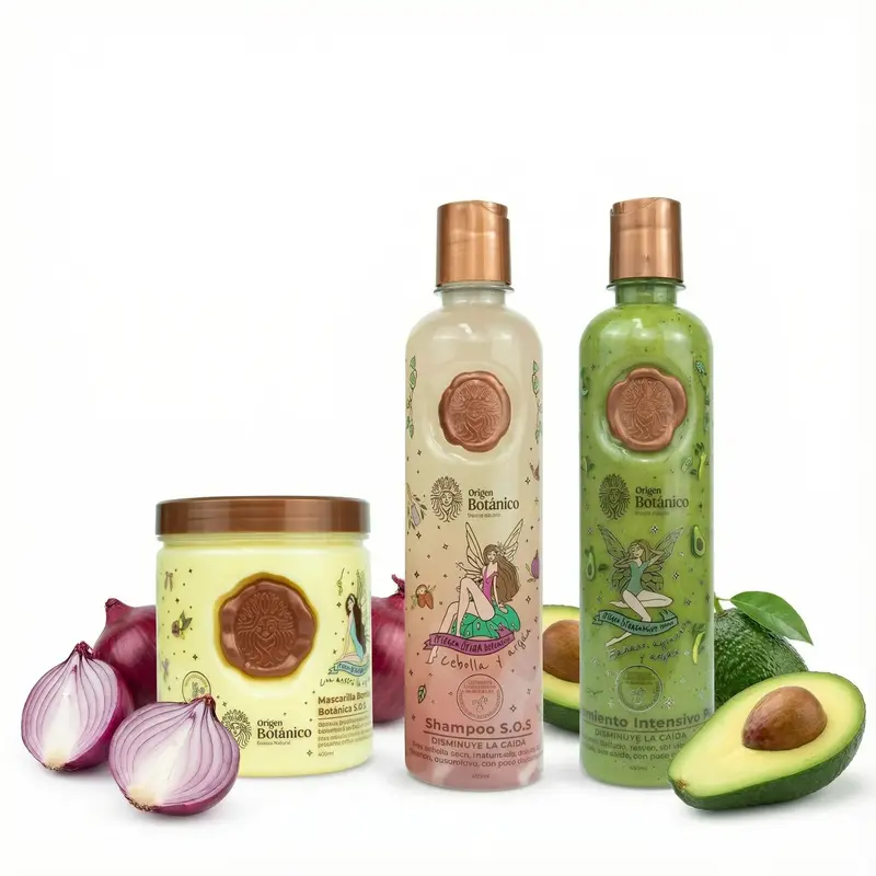 Ritual Botanico Onion Shampoo, Plex Intensive Treatment and Ritual Botanico Hair Bomb Mask (3 Pack) Bomba Capilar