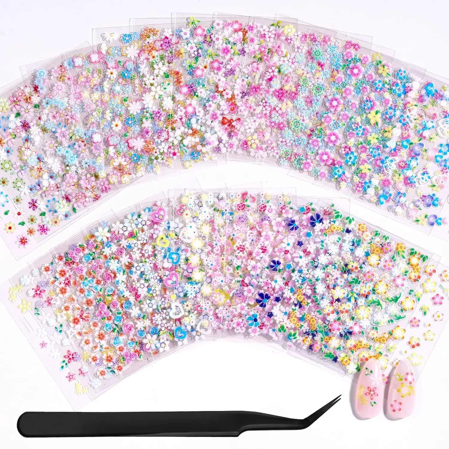 Beetles Nail Art Stickers 30 Sheets 3D Nail Stickers Nails Supplies DIY Decals for DIY Decoration Nails Art