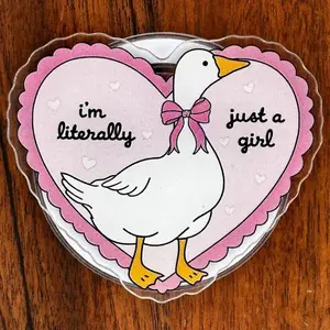 Literally Just a Girl Goose Magnetic Phone & eReader Grip,  Cute Fantasy Book Design Magnetic Phone Holder, Gifts For Readers