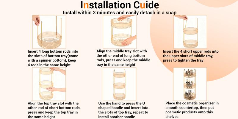 【Valentine's & Birthday Gift】RaybeeFurniture 2-3 Tier 360° Smooth Rotating Makeup Organizer, Large Capacity Acrylic Cosmetic Holder, Dustproof Stackable Storage Boxes for Makeup, Perfume Skincare Lipstick Storage, Perfect Vanity Organizer for Girls & Moms 【Valentine's & Birthday Gift】RaybeeFurniture 2-3 Tier 360° Smooth Rotating Makeup Organizer, Large Capacity Acrylic Cosmetic Holder, Dustproof Stackable Storage Boxes for Makeup, Perfume Skincare Lipstick Storage, Perfect Vanity Organizer for Girls & Moms