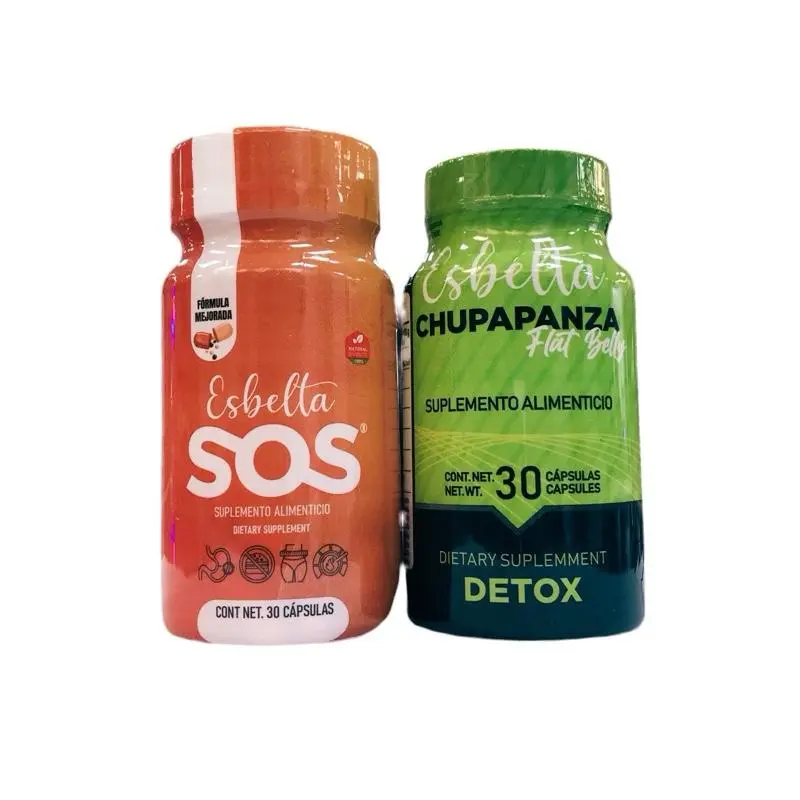 Esbelta SOS & Chupa Panza Flat Belly Dietary Supplement Kit – 30 Capsules Each
