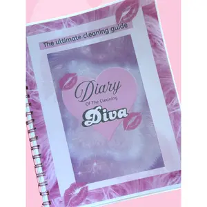 The Diva Cleaning ADHD Cleaning Planner Daily Schedule & focus Checklist Notebook for Home Office & Dorm Use Durable Cover Smooth Pages Office Stationery Essential Planner book  ♡
