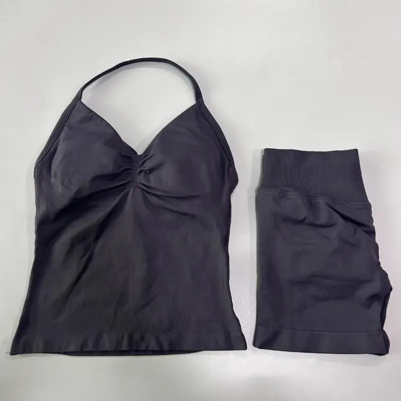 Sport Braspacks 2Pcs Gym Set Women Backless Tank Tops High Waist Scrunch Seamless Shorts Fitness Clothes Activewear Workout Sets Summer Sportswear.. Sport Braspacks 2Pcs Gym Set Women Backless Tank Tops High Waist Scrunch Seamless Shorts Fitness Clothes Activewear Workout Sets Summer Sportswear..