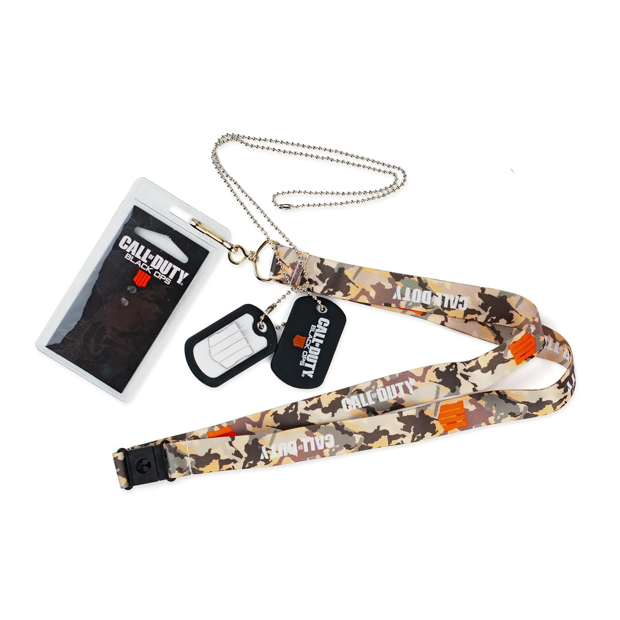Call of Duty: Black Ops 4 Logo Lanyard & Dog Tag Chain | Unique Black Ops Gifts, Id Card Lanyard, Name Tag Lanyards