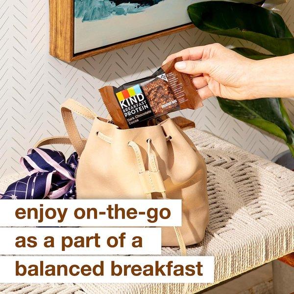 Breakfast Protein Bars, Dark Chocolate Cocoa, Healthy Snacks, Gluten Free, 8g Protein, 30 Count