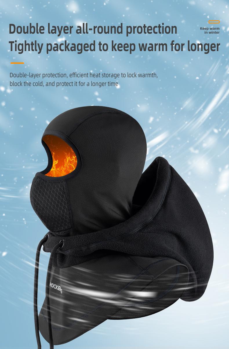 ROCKBROS Unisex Ski Mask for Men Women Winter Balaclava Thermal Fleece Water-resistant Windproof Breathable for Cold Weather ROCKBROS Unisex Ski Mask for Men Women Winter Balaclava Thermal Fleece Water-resistant Windproof Breathable for Cold Weather