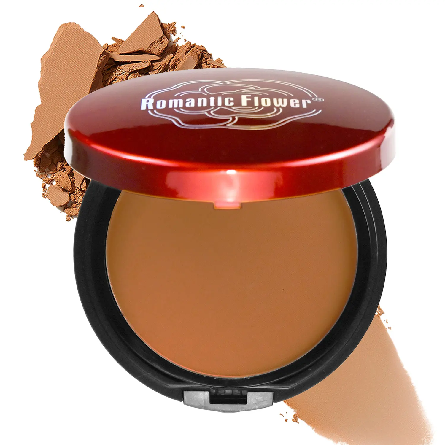 6 Shades Dark Matte Makeup Finish Pressed Powder Formula, Face Makeup Beauty Powder Cake, Waterproof, Long Lasting, Skin Friendly, Contour Compact Powder