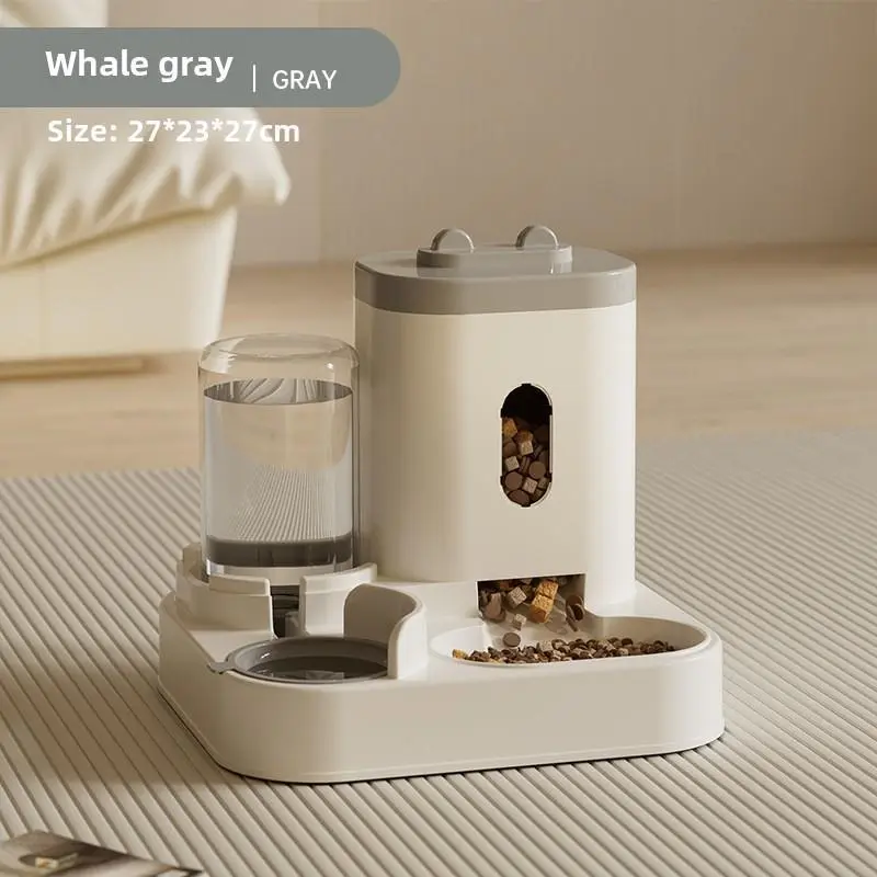 Smart Automatic Pet Feeder & Water Dispenser 2-in-1, 2300ML Timed Food Container with 1000ML Anti-Splash Water Bottle, 10-Day Supply for Cats/Dogs, Visual Monitor & Worry-Free Outing Feeding