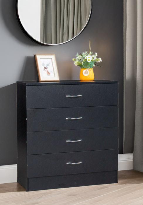 Karl home 4 Drawer Dresser for Bedroom, Small Chests of Drawers Modern Nightstand, White Dresser Chest with 4 Storage Drawers, Dressers for Nursery, Hallway, Living Room, Closet