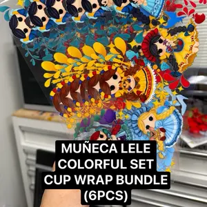 Muñeca LELE colorful set UVDTF CUP WRAP BUNDLE (6PCS) Muñeca LELE colorful set UVDTF CUP WRAP BUNDLE (6PCS)