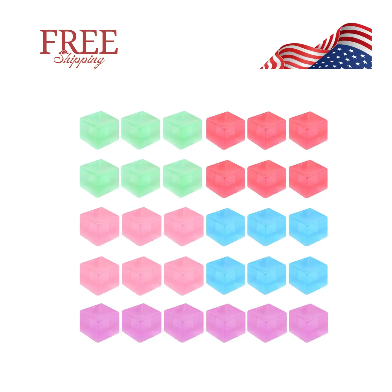 20Pcs Stress Cube Squishy Stress Balls Fidget Toys Square Squeeze Ice Cube