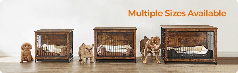 SONGMICS HOME Feandrea Dog Crate Furniture, Side End Table, Modern Kennel for Dogs Indoor, Heavy-Duty Dog Cage with Multi-Purpose Removable Tray, Double-Door Dog House SONGMICS HOME Feandrea Dog Crate Furniture, Side End Table, Modern Kennel for Dogs Indoor, Heavy-Duty Dog Cage with Multi-Purpose Removable Tray, Double-Door Dog House