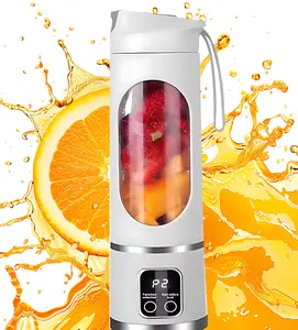 Ultimate Portable Blender! USB Rechargeable & Compact for Smoothies On-The-Go – Leak Proof Mini Juicer Cup, 2-in-1 Ice Crusher & Smoothie Maker, Easy to Clean, Perfect for Travel, Gym, Office Gifts digital second juice Fluicer Juicer Manual Citrus