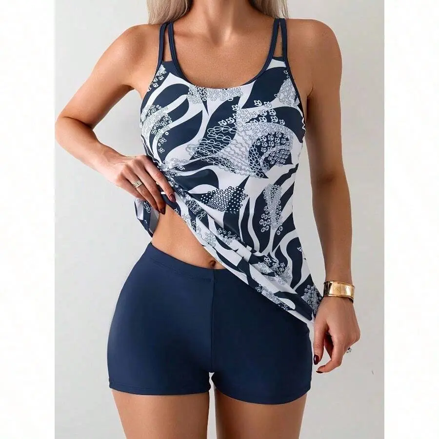 Womens Tankinis  High Coverage Swimwear for Water Activities Gym Workout Exercise Side Breast Support Secure Fit Swimming Top and Bottom one piece swimsuit women