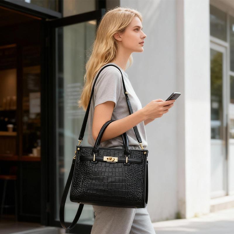 Women's Fashionable Handbag & Crossbody Bag & Wallet, Casual Versatile Large Capacity Shoulder Bag Set, Trendy All-match Bag Set for Daily Use