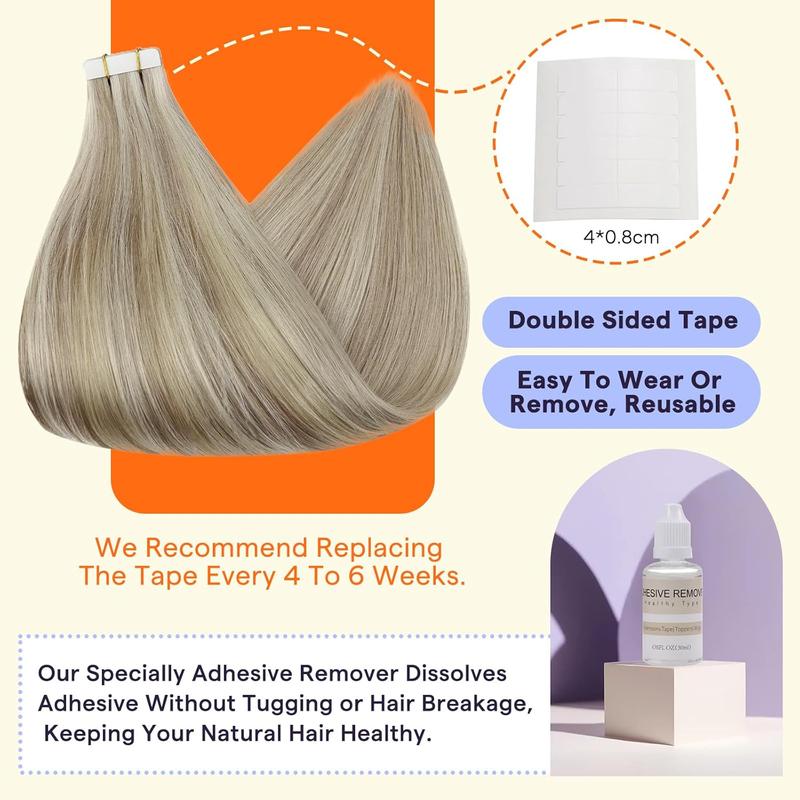 Full Shine Tape in Hair Extensions Seamless Skin Weft Human Hair Extensions 20 Pcs 50 Gram for Women holidayhaul Full Shine Tape in Hair Extensions Seamless Skin Weft Human Hair Extensions 20 Pcs 50 Gram for Women holidayhaul