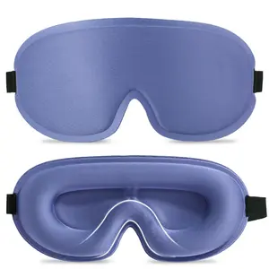 3D contoured eye mask with hollowed-out nostrils, non-pressuring design, breathable for outdoor relaxation, protective eye mask