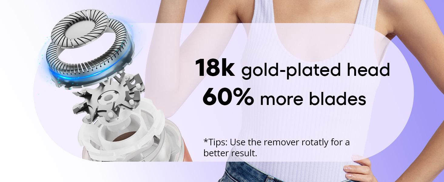 VOGCREST Electric Bikini Shaver & Facial Eyebrow Hair Trimmer for Women, Rechargeable and Portable  Lady Facial Razor Gift Set