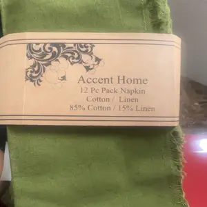 ACCENTHOME Breathable Cotton Linen Dinner Napkins, 18x18 in Washable Soft Premium Hotel-Quality Reusable Hemmed-Edge Table Linens for Family Dinners, Weddings