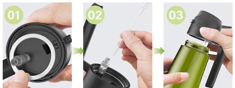 2 Count 16oz/470ml Olive Oil Dispenser Bottle for Kitchen Gadgets and Air Fryer Accessories - Olive Oil Sprayer for Cooking w/Stickers 2 Count 16oz/470ml Olive Oil Dispenser Bottle for Kitchen Gadgets and Air Fryer Accessories - Olive Oil Sprayer for Cooking w/Stickers