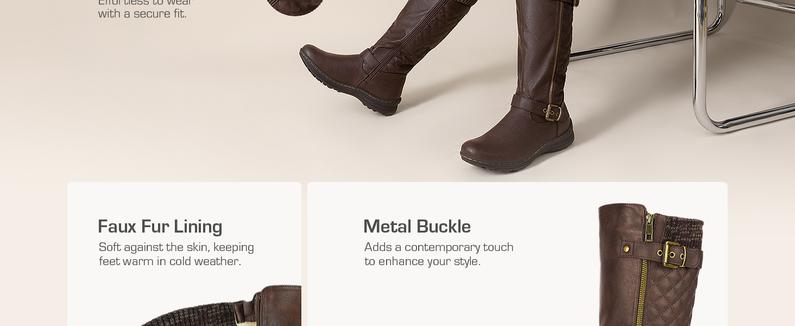 DREAM PAIRS Women's Faux Fur Knee High Boot Round Toe Fall Winter Boots