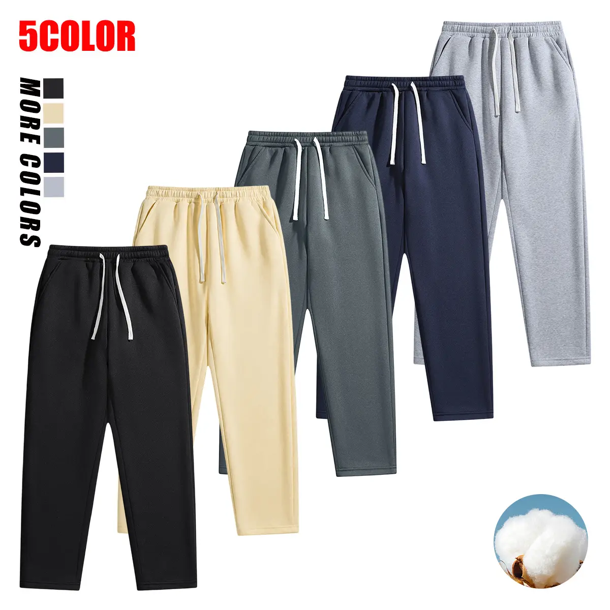 Men’s casual pants, regular fit, solid color, autumn/winter casual long pants with pockets, everyday men’s trousers, loose-fit men’s long pants, menswear