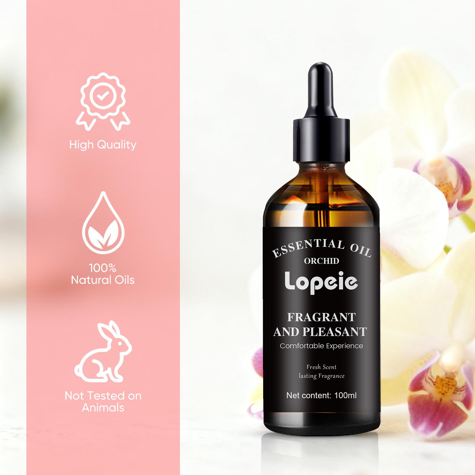 Lopeie Essential Oil, 100 ml 3.5 fl oz Bottles For Humidifiers，Home Care, Fragrance &  Natural Scented Essential Oil，Blend Orchid