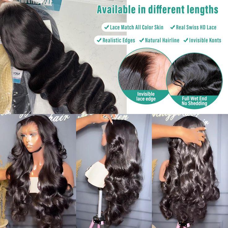 Bling Hair Body Wave 13x4 13x6 Hd Transparent Lace Front Wigs Human Hair Wig Brazilian 30 32 Inch Body Wave Lace Frontal Wig For Women 180Density Bling Hair Body Wave 13x4 13x6 Hd Transparent Lace Front Wigs Human Hair Wig Brazilian 30 32 Inch Body Wave Lace Frontal Wig For Women 180Density