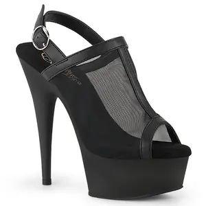 Women's Platform High Heel Sandals - Mesh Inlay Design, Model Delight-636, Platform Shoes