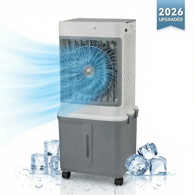 TazTir 3-in-1 Upgarde Portable Air cooler Remote Control and Touchscreen,with Cooling, Dehumidifier, Fan,Powerful, Quiet, Lightweight Technology For Bedroom, Office, Living Room & More,White