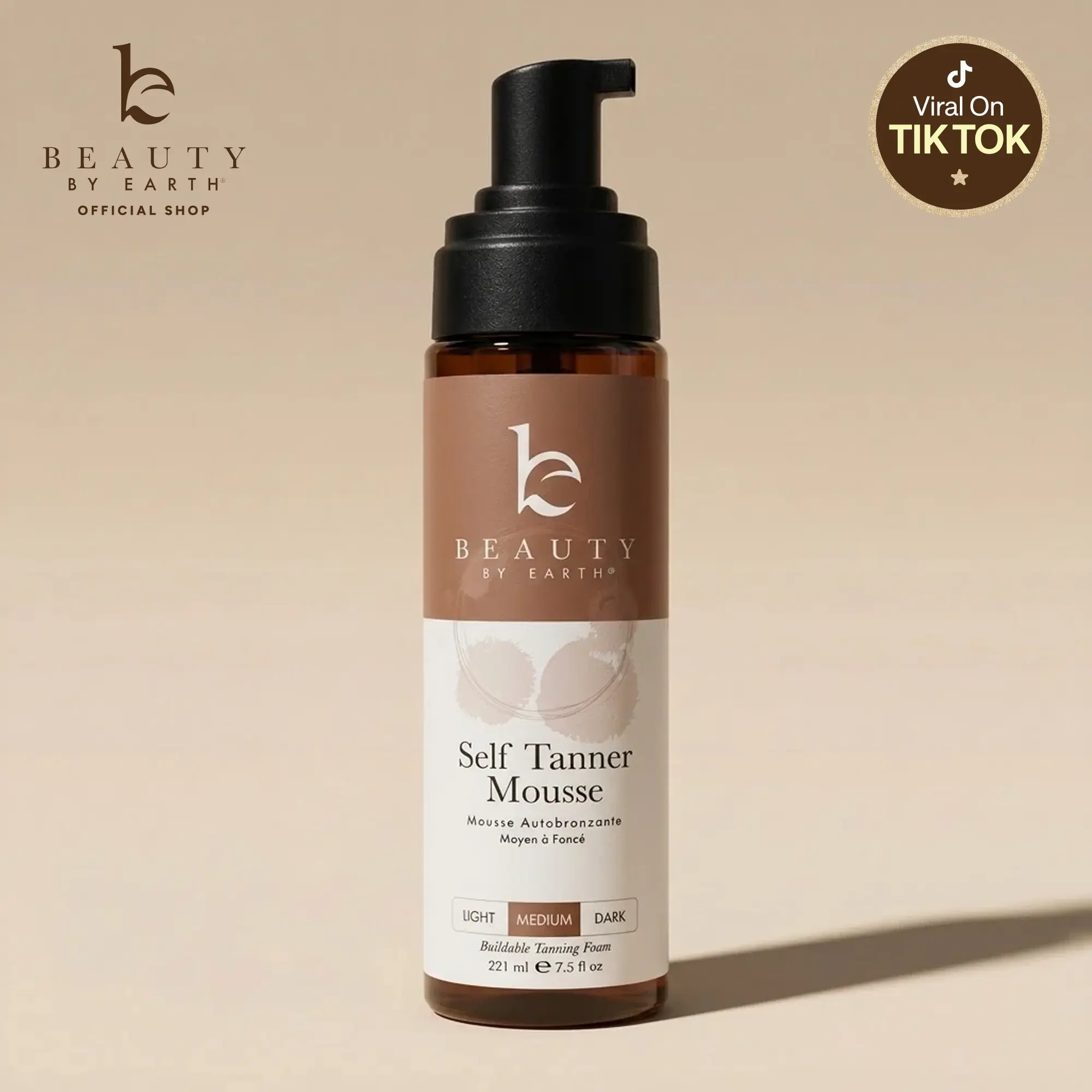 Beauty by Earth Self Tanner Body Mousse - Best Gradual Tan Golden Natural Bronzed Sunless Safe Tanning Glow Made in USA Cruelty Free Non Sticky Streak-free for All Skin Types