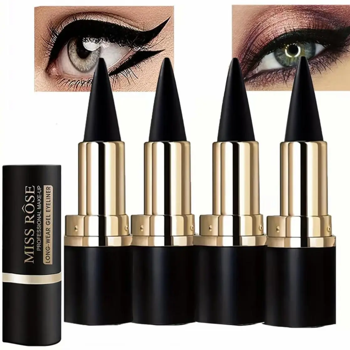 Test Sample Matte Gel Eyeliner Pencils, Soft Smooth Non-Waterproof Liners, Easy Wipe & Clean, Create Smoky & Cat Eyes, Daily Casual Festival Goth Halloween Makeup, Perfect Valentine’s Day Cosmetic Gift for Girls,backtoschool