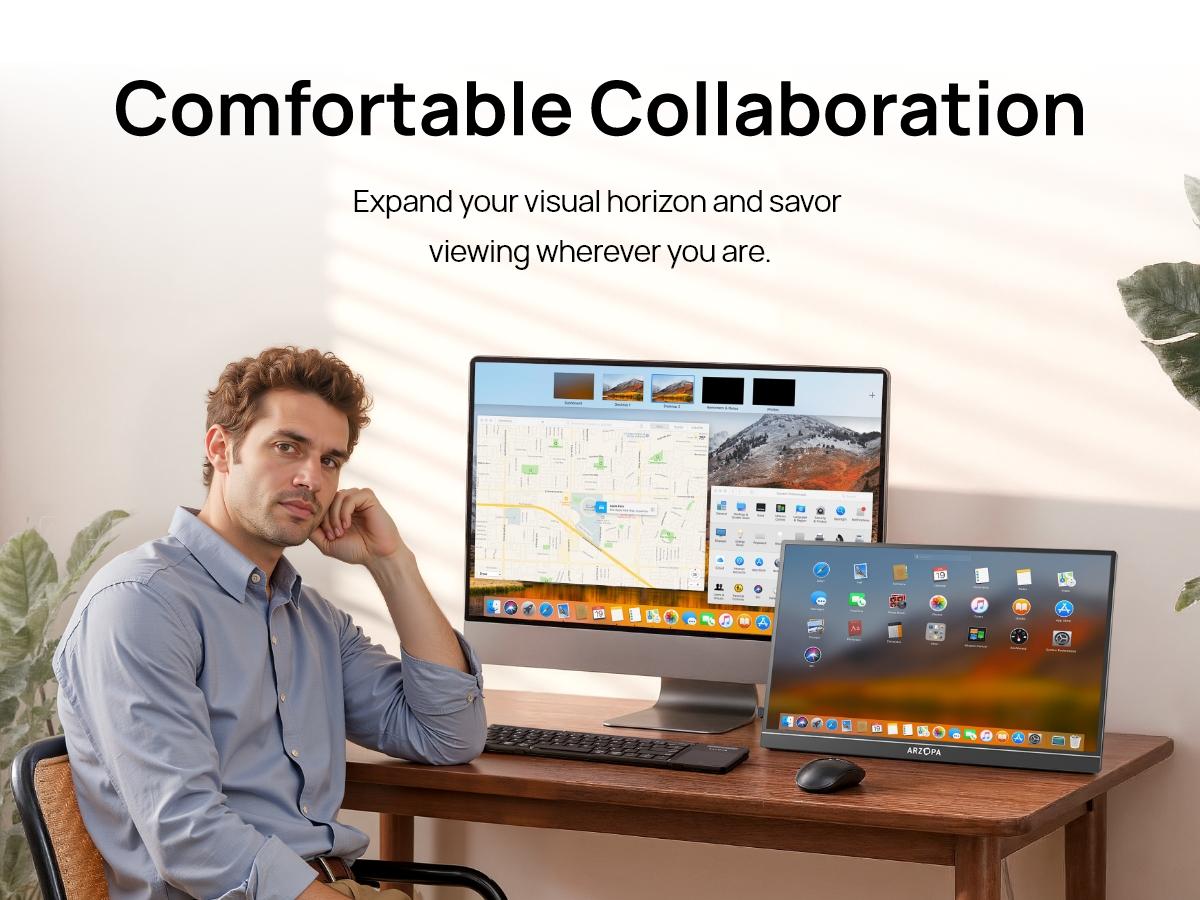 ARZOPA Portable Monitor| 16.1"/17.3" FHD 1080P 60Hz/144Hz| Laptop Screen Extender for PC Mac Xbox Switch PS5 iPhone| IPS Display Computer Display HDR External Screen Game| Workfromhome