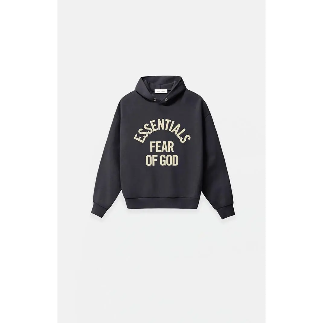 Fear of God ESSENTIALS Men's Kids Faded Black Campus '90s Hoodie