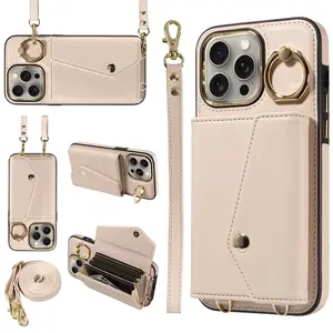 Adjustable Crossbody Phone Case for iPhone - Shoulder Strap Protective Cover with Card Holder & Anti-Theft Zipper， iPhone  —— ，