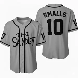 The Sandlot #10 Smalls Grey Baseball Jersey, The Sandlot Jersey, Vintage Movie Baseball Shirt, Retro Baseball Jersey Men Women Youth Kids, Classic Game Day Outfit