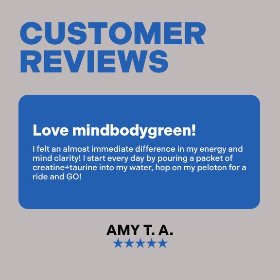 mindbodygreen Creatine+ with Taurine Drink Mixes - Pre Workout Supplement for Women - Unflavored, 5g Creatine, 2g Taurine, 0g Sugar - Build Lean Muscle, Tone, Strength, Mental Clarity, Anti-Inflammatory Balance - Dietary